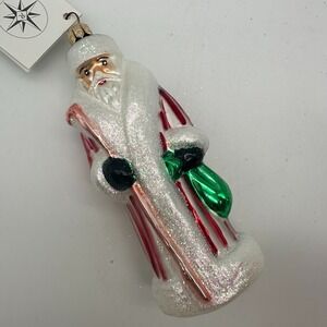 Christopher Radko Mini Russian Striped Santa Claus Christmas Ornament 98-170-0